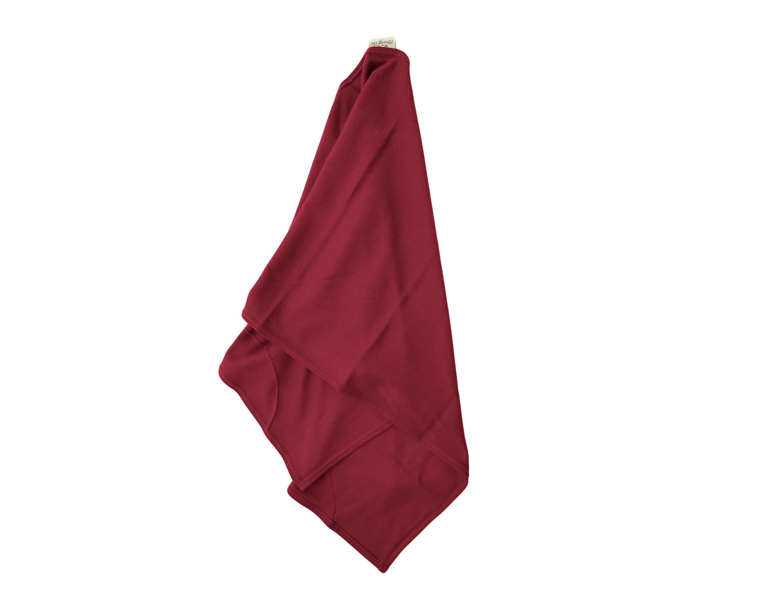 Red Burgundy T-Shirt Hair Towel for Curly, Wavy, and Straight Hair - Soft, Absorbent, and Eco-Friendly