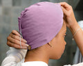 T-Shirt Hair Towel Hood for Curly, Wavy, and Straight Hair - Soft, Absorbent, and Eco-Friendly - Pastel Lilac