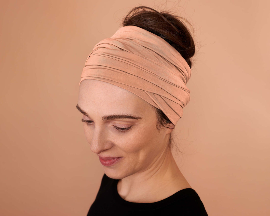 Hesroicy Long Breathable Ultra Soft Turban Head Wrap Stretchy Elastic Full  Coverage Floral Print Hair Wrap Scarf for Women 