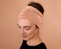 Peach Fuzz Boho Head Wrap Wide Hair Wrap