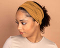 Yellow Honeycomb, Boho Headband Extra Wide