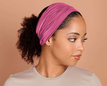 Boho Headband Extra Wide Berry Pink