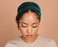 Boho Headband Extra Wide Midnight Green