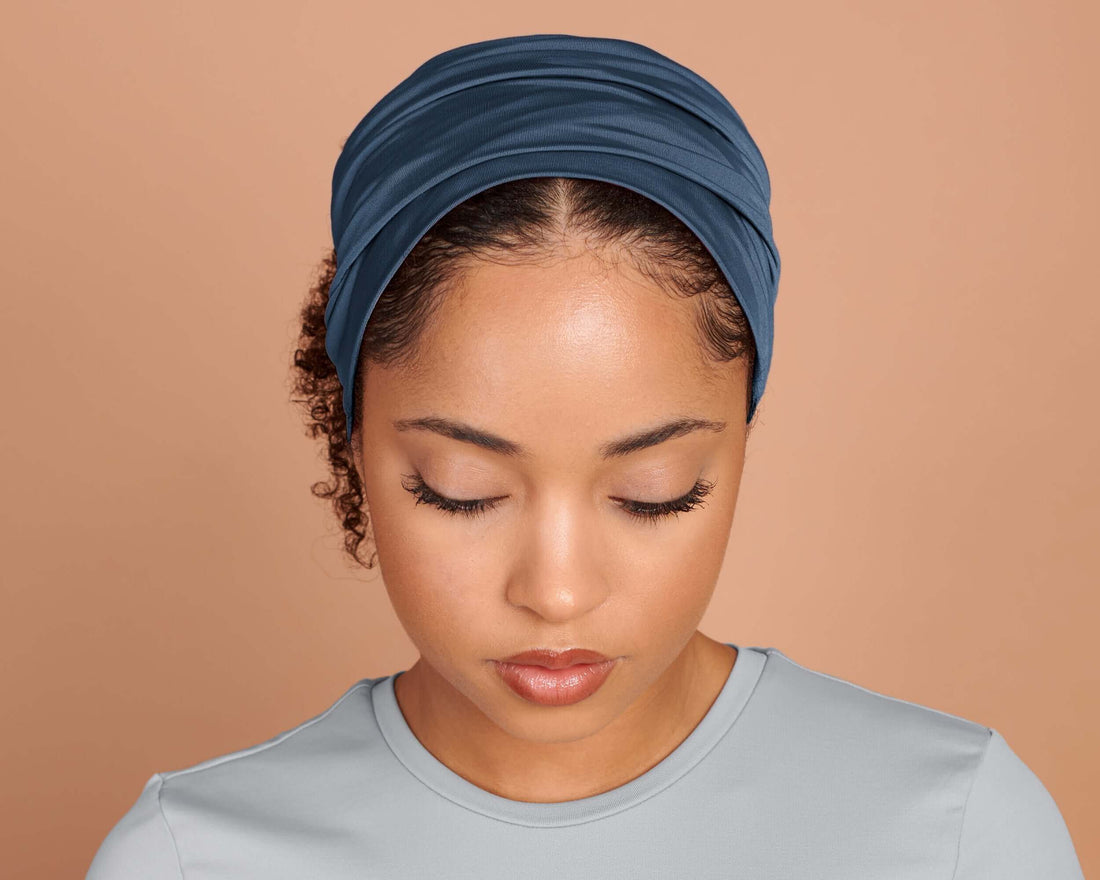 Boho Headband Extra Wide (Denim Blue)