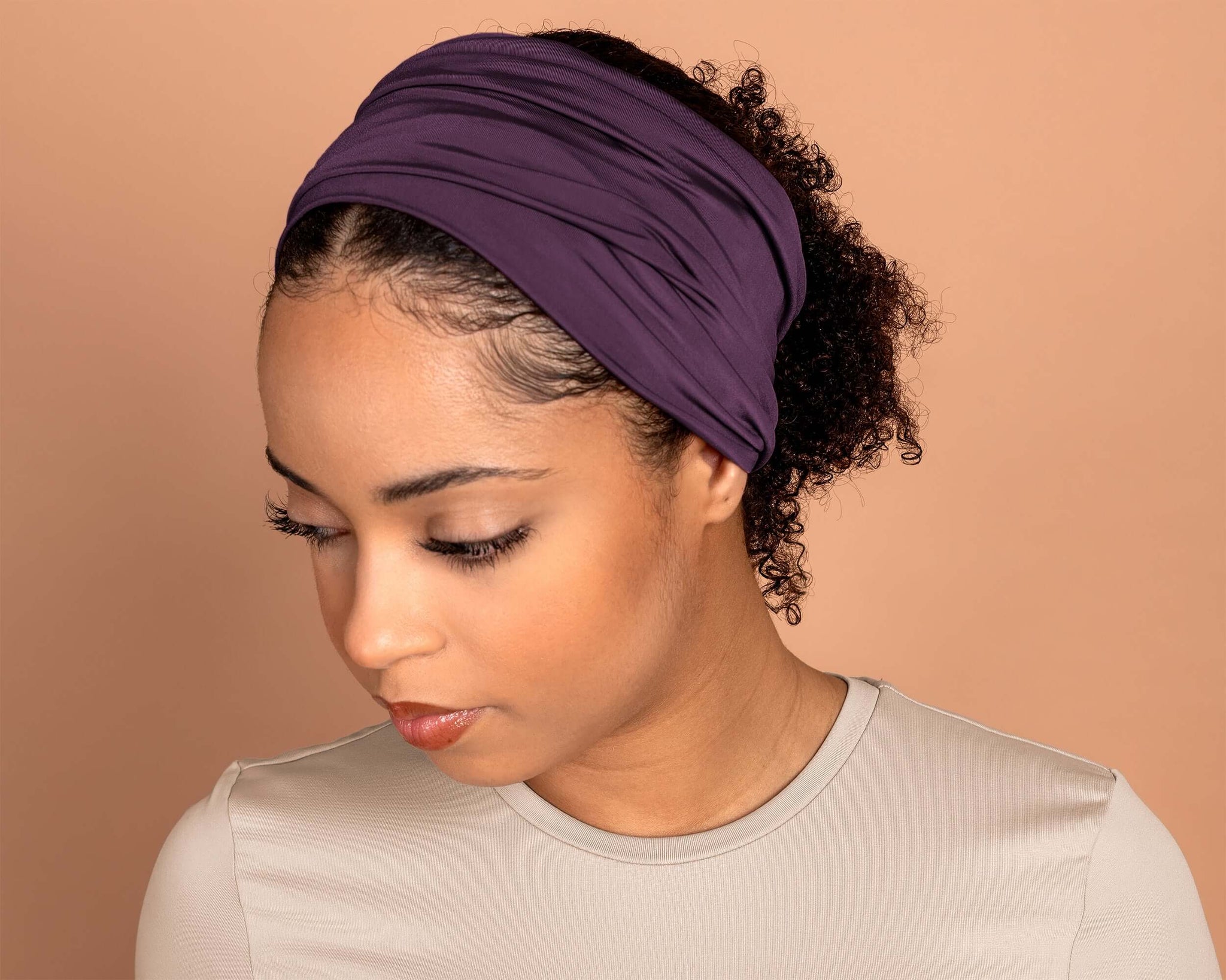 Boho Headband Extra Wide in Italian Plum