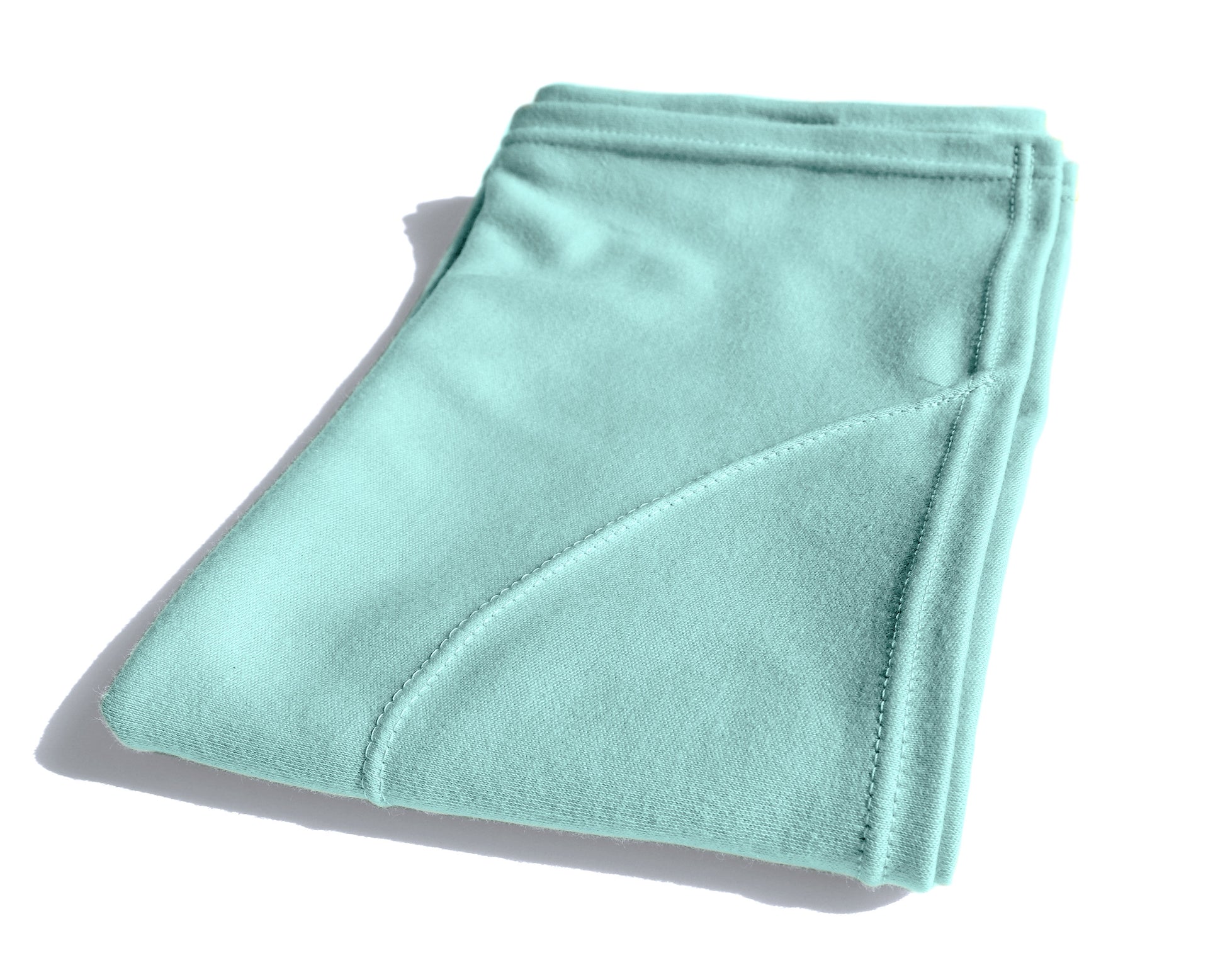 T-Shirt Hair Towel for Curly, Wavy, and Straight Hair - Soft, Absorbent, and Eco-Friendly in Aqua Blue, on a white background