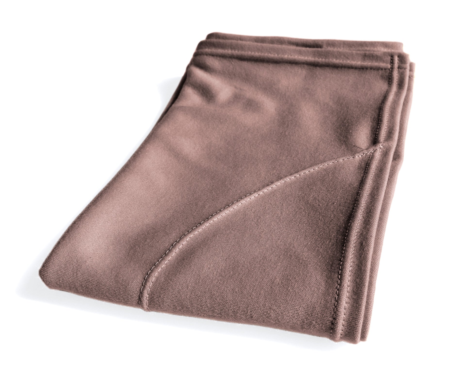 Mocha eco-friendly hair towel for curly, wavy and straight hair, on a white background