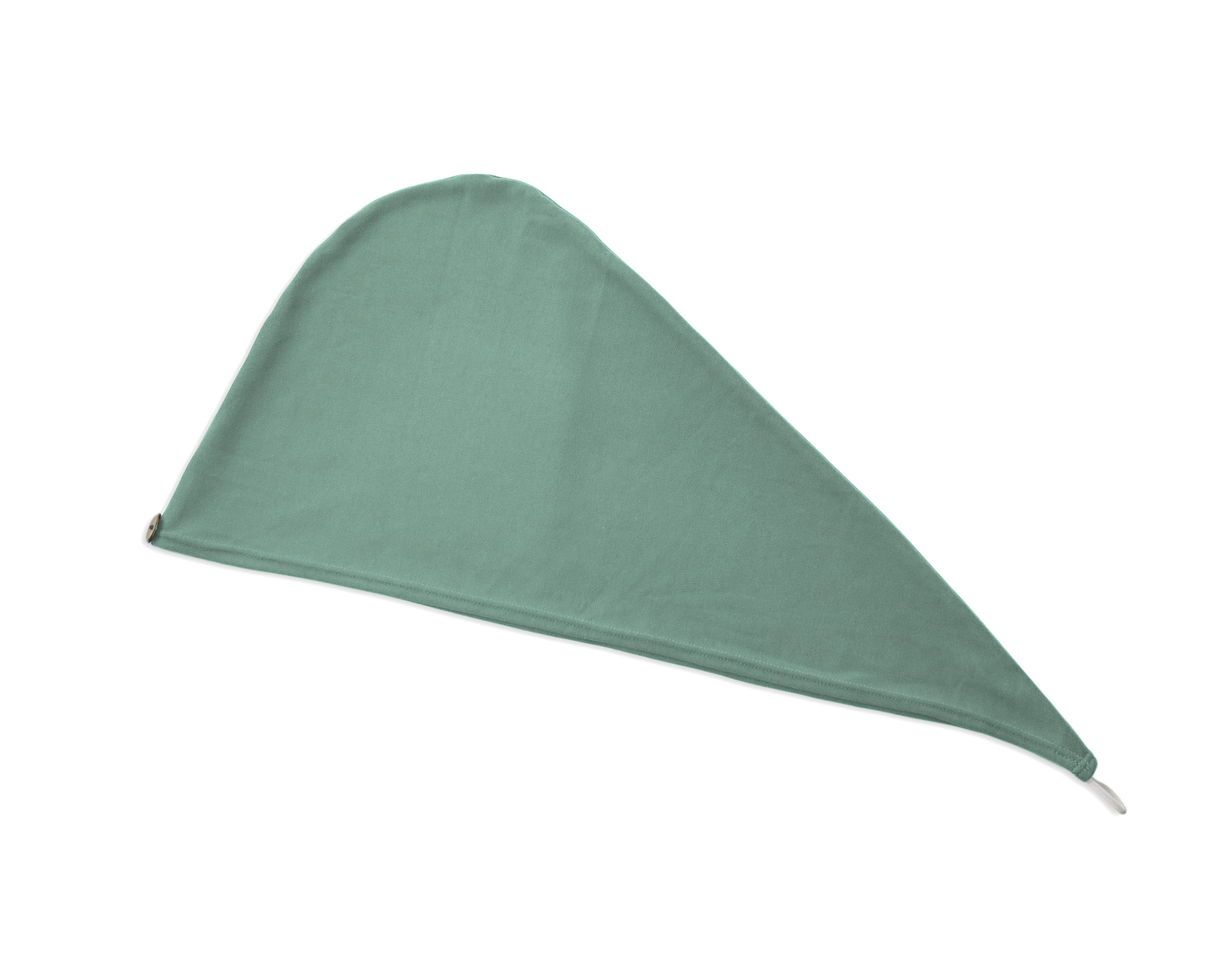 T-Shirt Hair Towel Hood for Curly, Wavy, and Straight Hair - Soft, Absorbent, and Eco-Friendly in jade green, on a white background