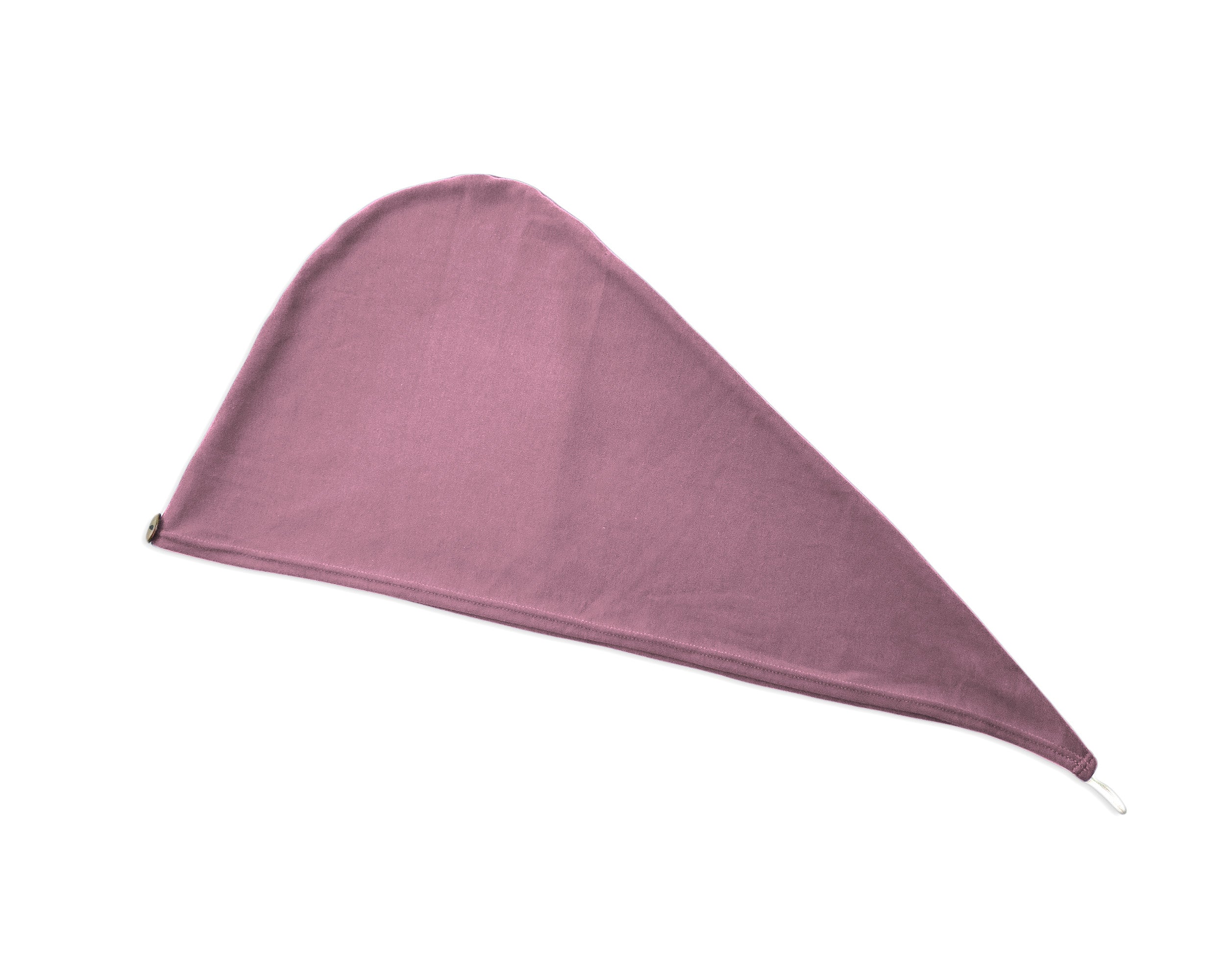 T-Shirt Hair Towel Hood for Curly, Wavy, and Straight Hair - Soft, Absorbent, and Eco-Friendly in lilac rose on a white background