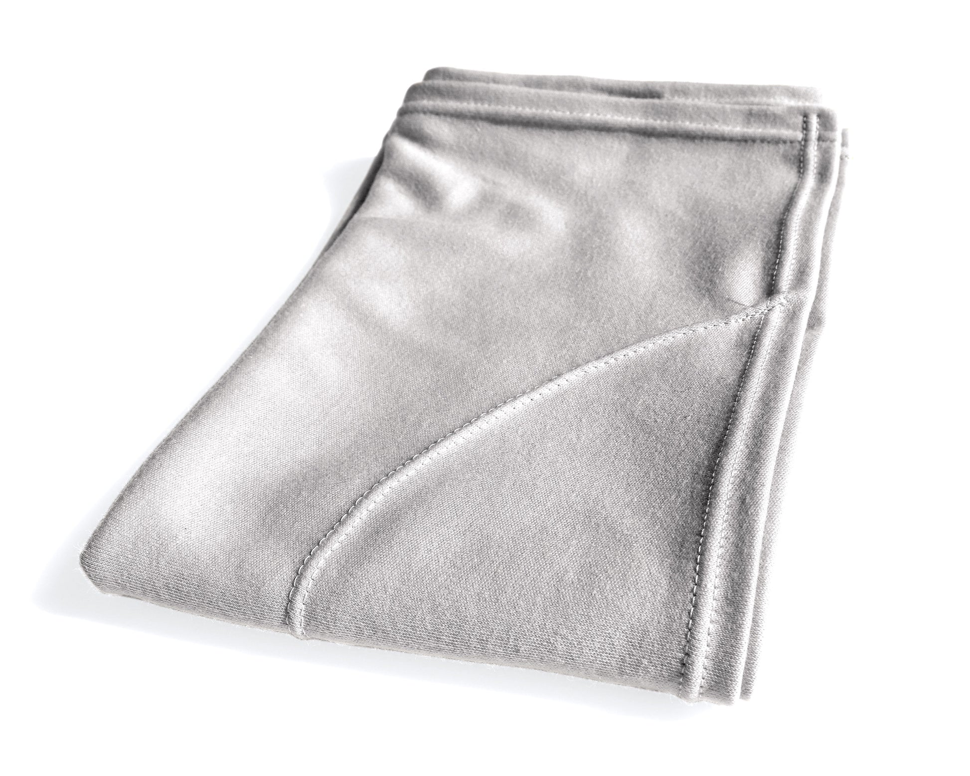 Gray T-Shirt Hair Towel for Curly, Wavy, and Straight Hair - Soft, Absorbent, and Eco-Friendly on a white background. 