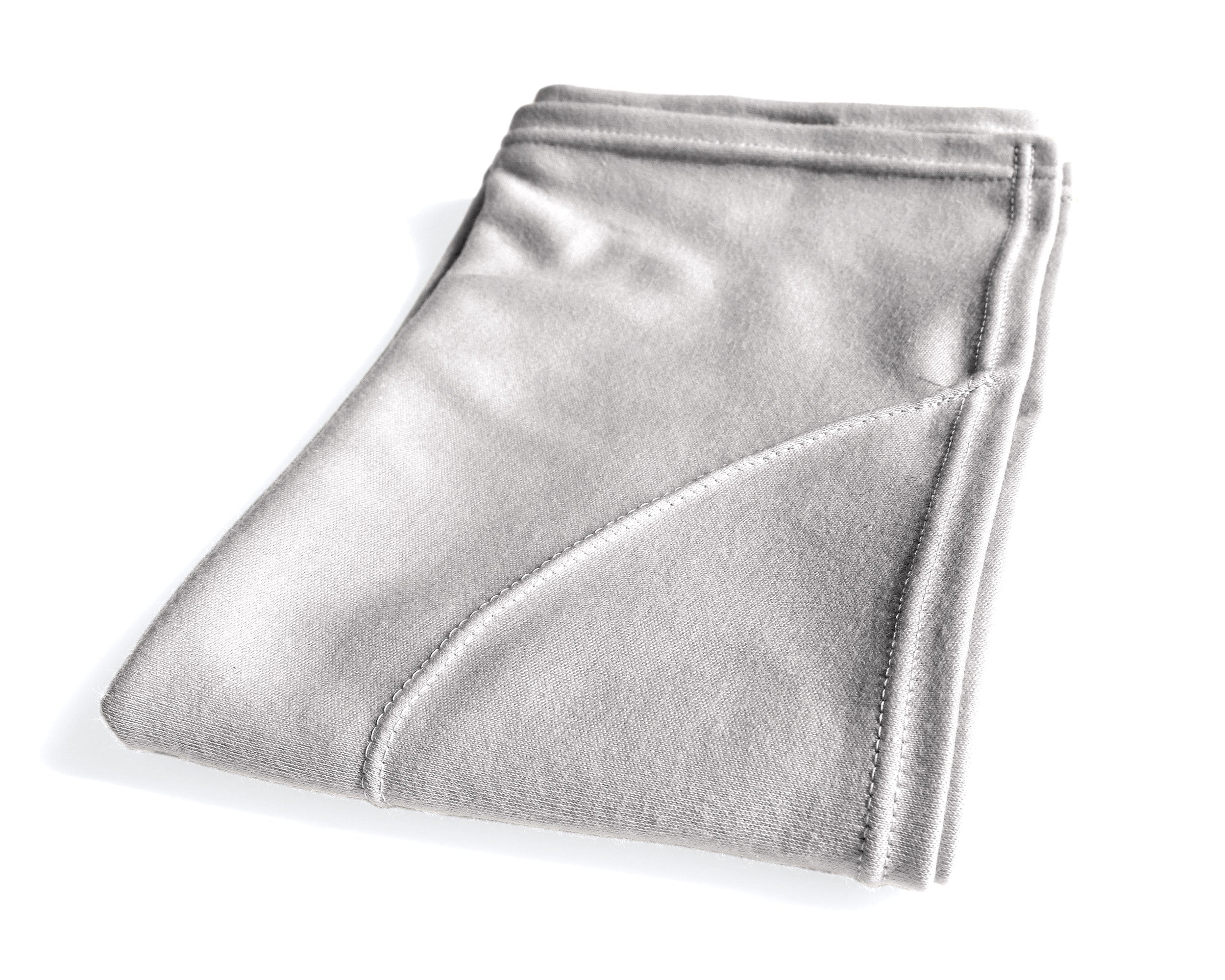 Gray T-Shirt Hair Towel for Curly, Wavy, and Straight Hair - Soft, Absorbent, and Eco-Friendly on a white background. 