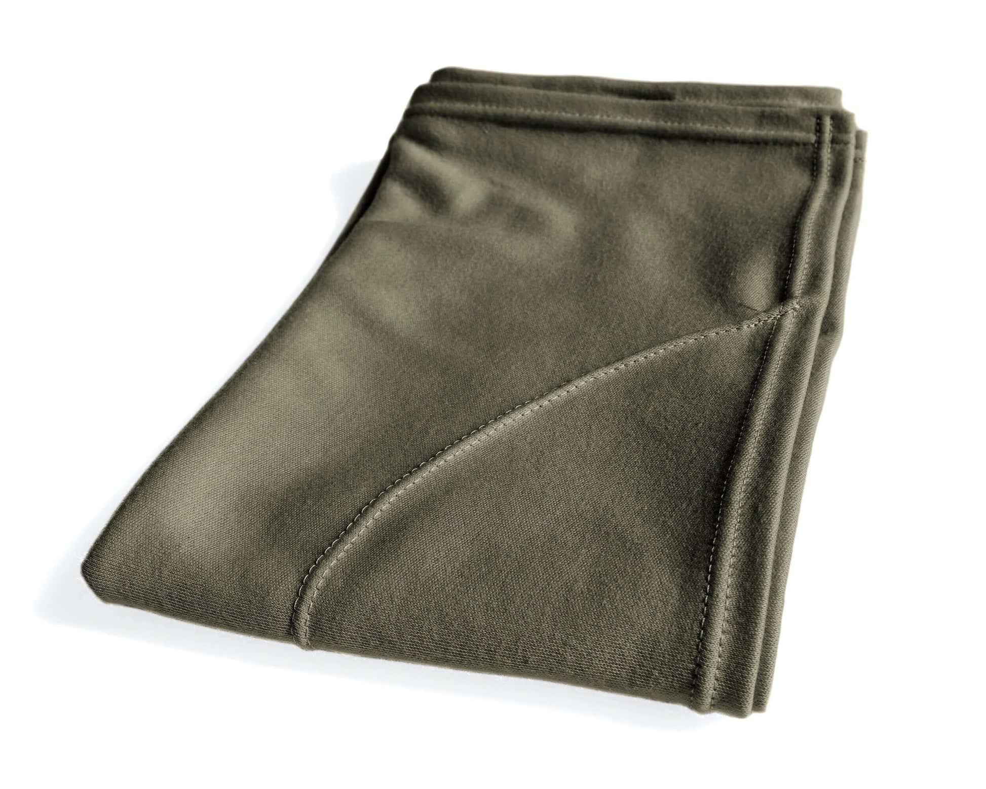 T-Shirt Hair Towel for Curly, Wavy, and Straight Hair - Soft, Absorbent, and Eco-Friendly, in Khaki Olive green,  on a white background