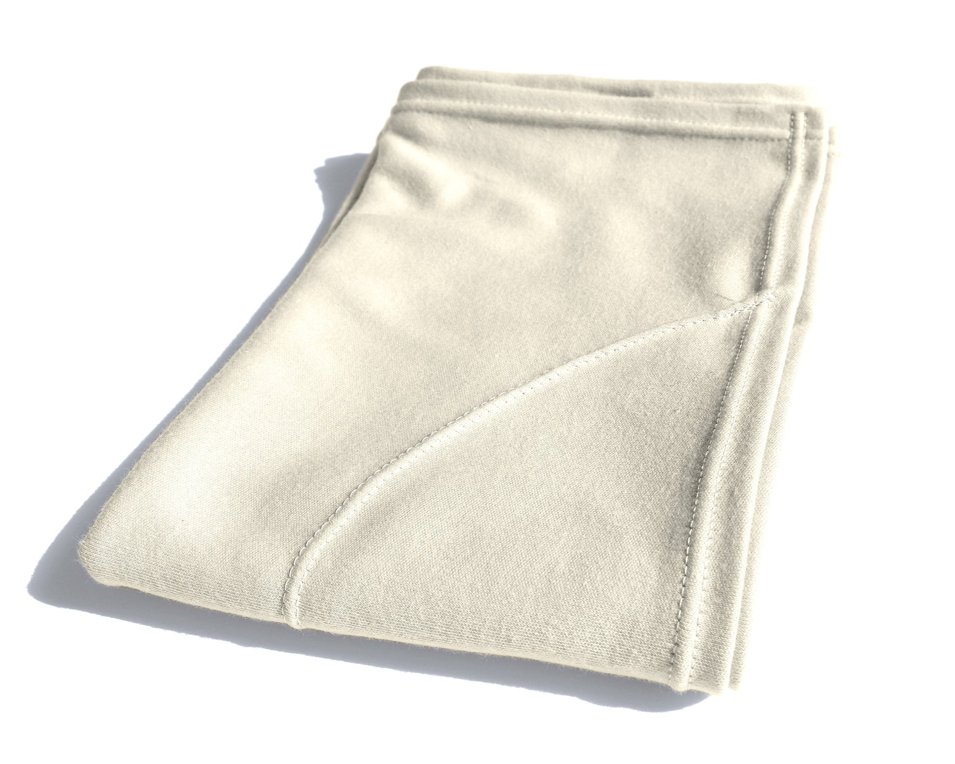 T-Shirt Hair Towel for Curly, Wavy, and Straight Hair - Soft, Absorbent, and Eco-Friendly, of white cream color, on a white background