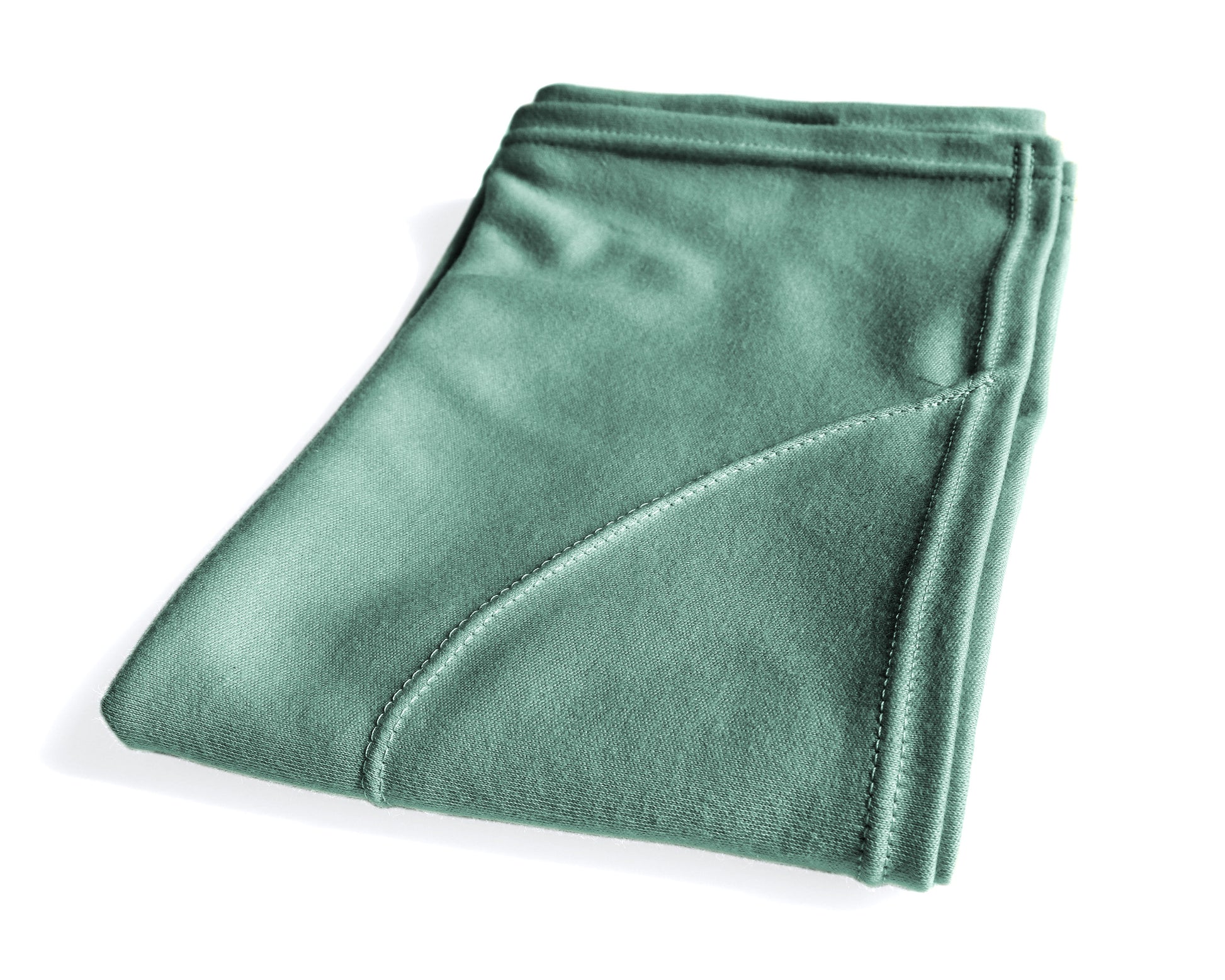 T-Shirt Hair Towel for Curly, Wavy, and Straight Hair - Soft, Absorbent, and Eco-Friendly in jade green, on a white background