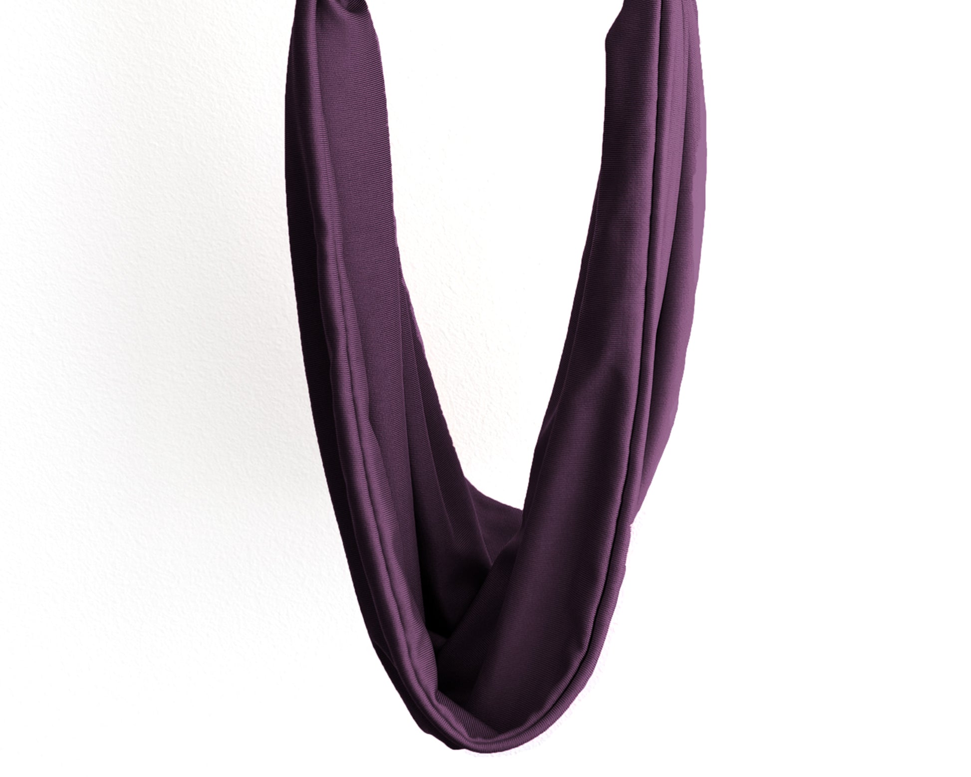 A Boho Headband Extra Wide in Light Plum draped in a loop shape against a plain white background.