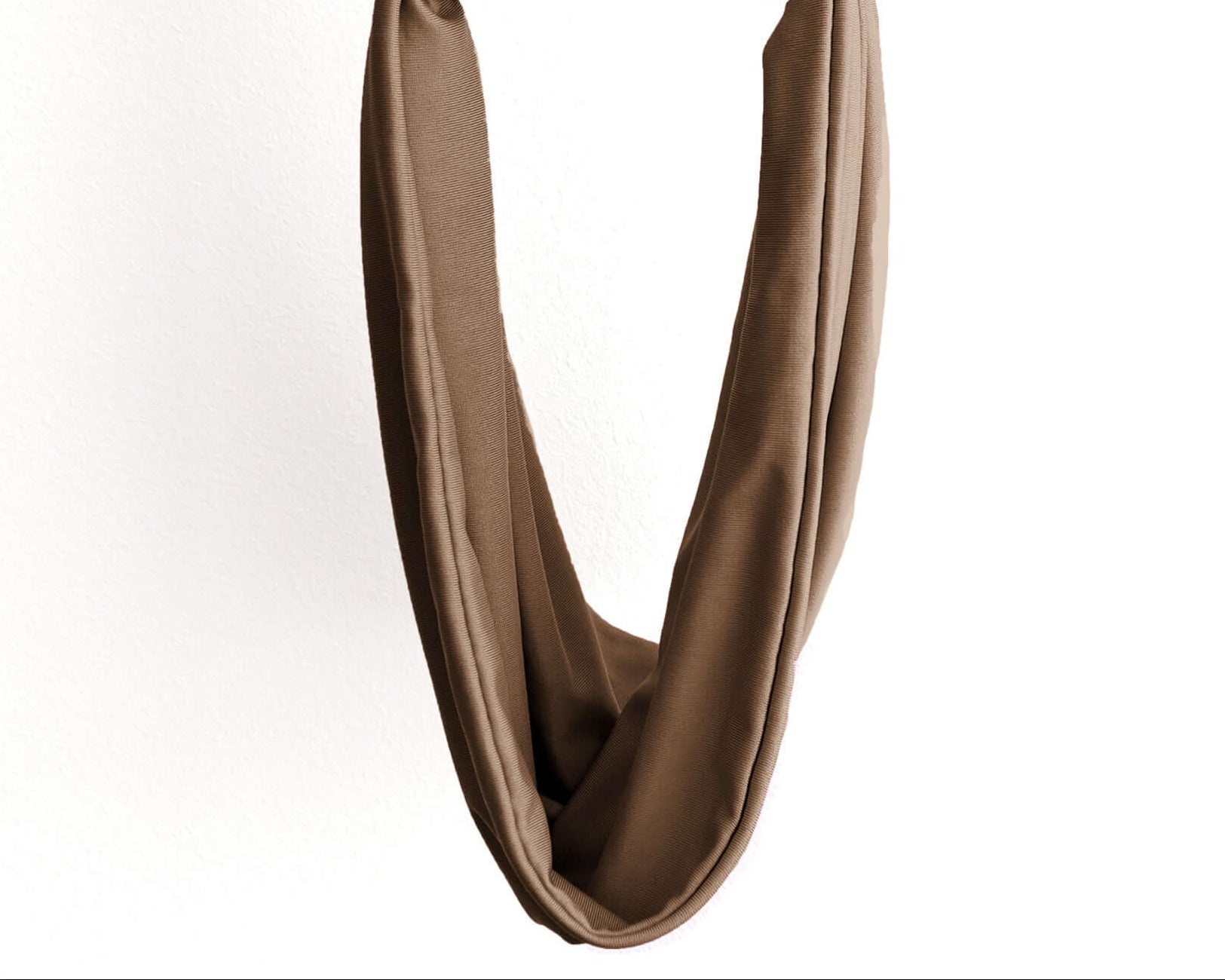 Boho Headband Extra Wide Mocha Mousse displayed on a hanger for a stylish look and comfortable fit.