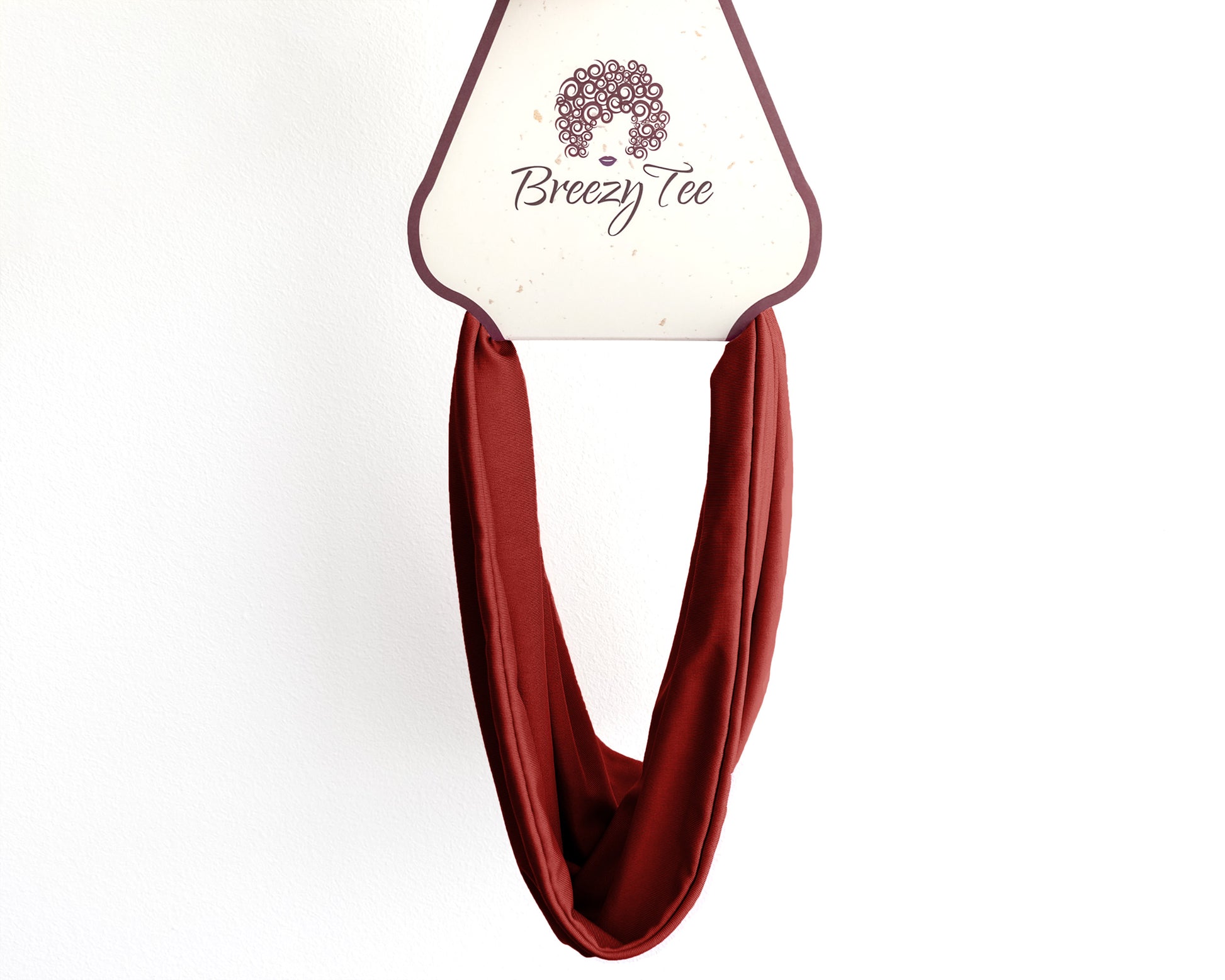 Boho Headband Extra Wide in Rust Orange, on a white background