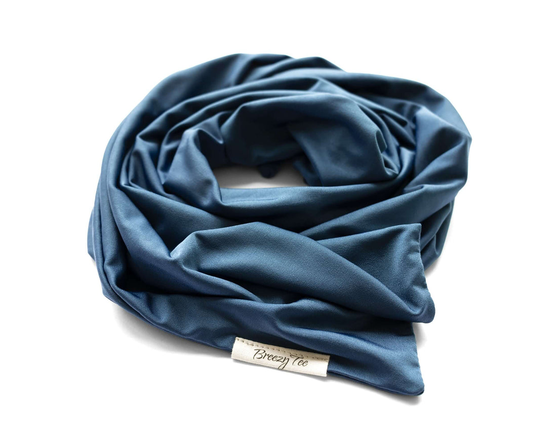 Wide Boho Hair Wrap - Effortless Style & Comfort (Denim Blue)