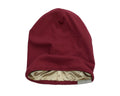 Satin-Lined Beanie for Women and Men - Soft and Warm Beanie with Satin Lining to Protect Hair, Burgundy Red