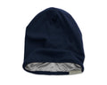 Navy Blue Satin Lined Beanie