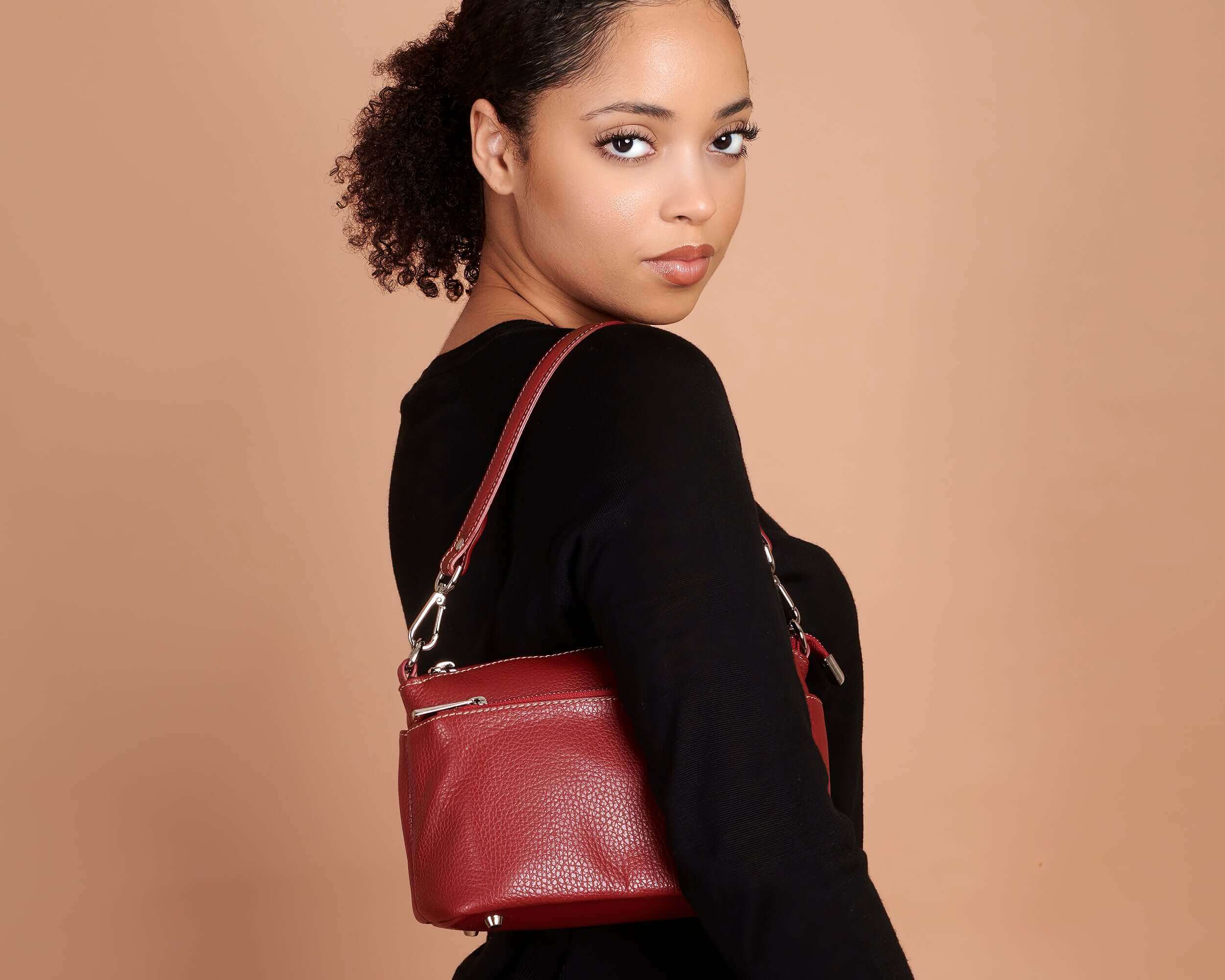 Women's Soft Leather Crossbody Bag Multi Compartment Fashion Shoulder Bag  Small | eBay