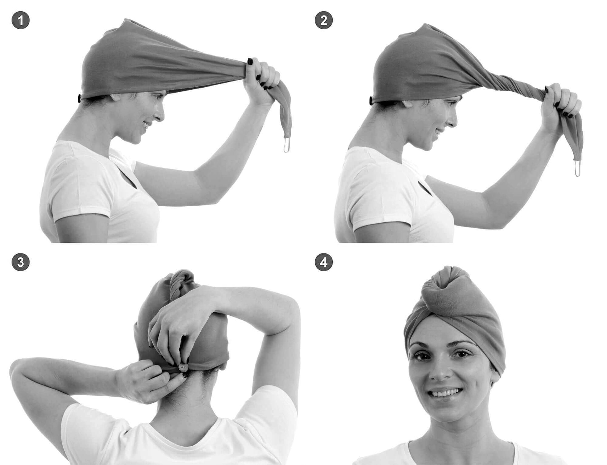 How to Wrap a Breezy Tee T-shirt Hair Towel Wrap Hood