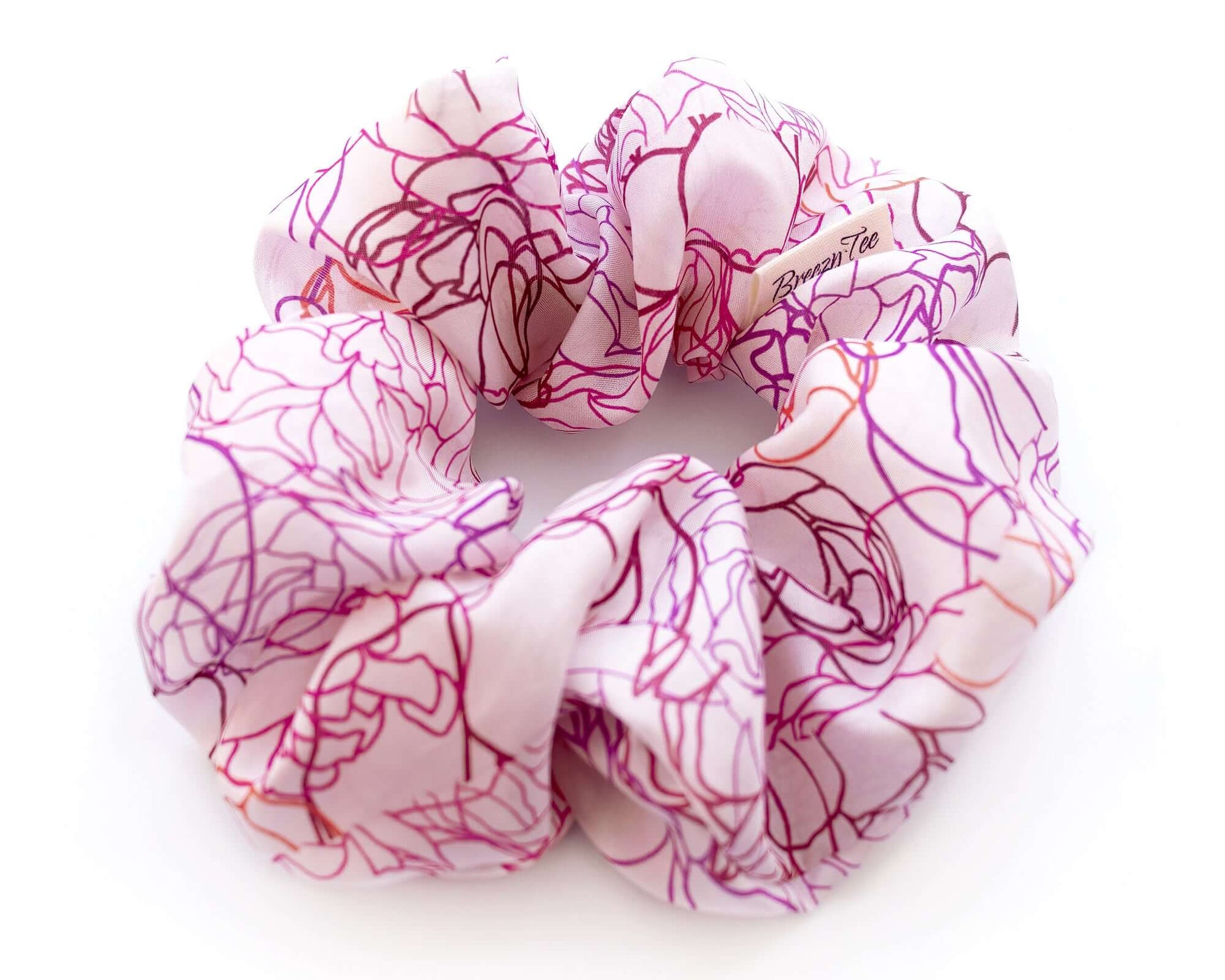 Floral Print Silk Twill Scrunchie Large