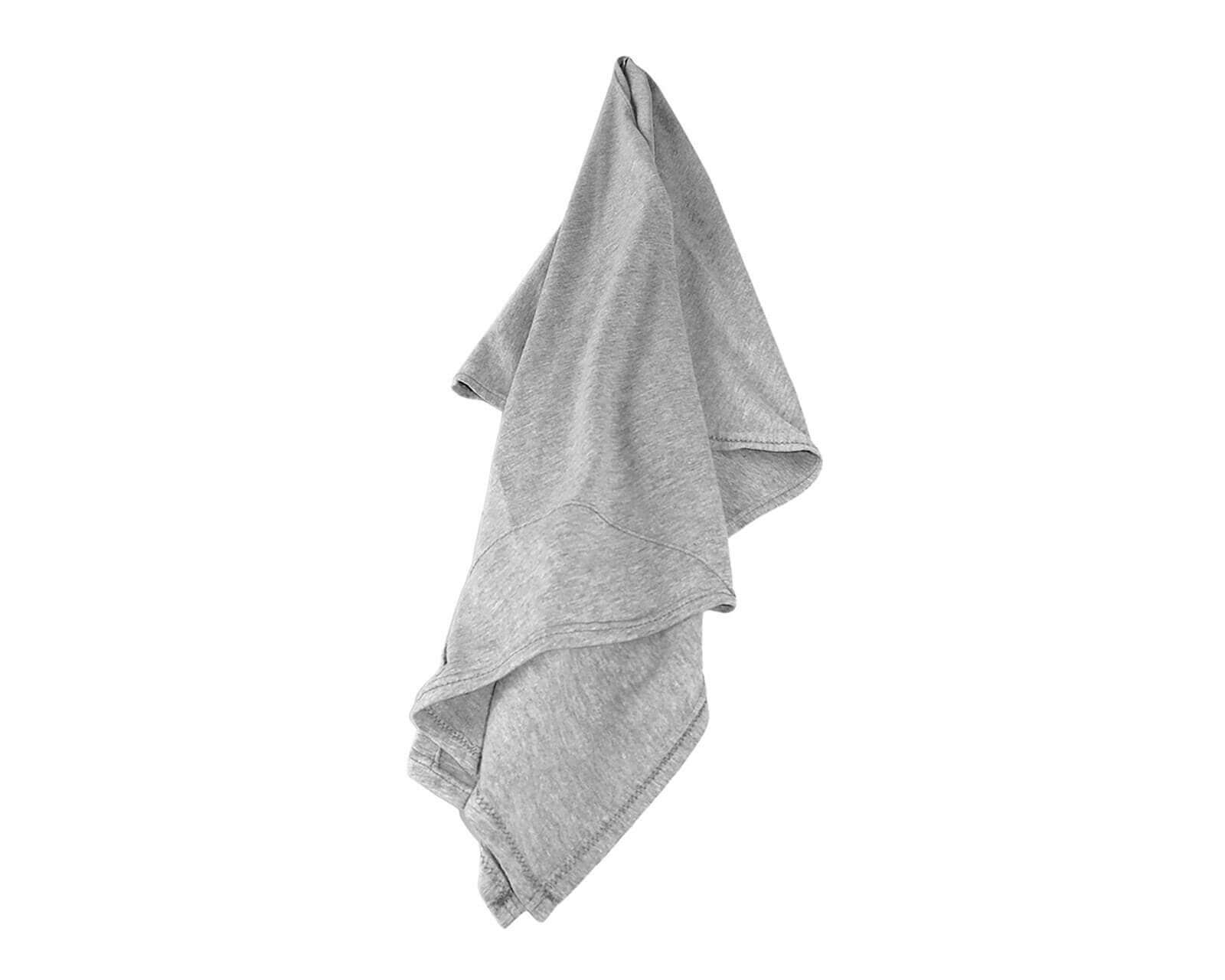 Heathered Gray T-Shirt Hair Towel for Curly, Wavy, and Straight Hair - Soft, Absorbent, and Eco-Friendly