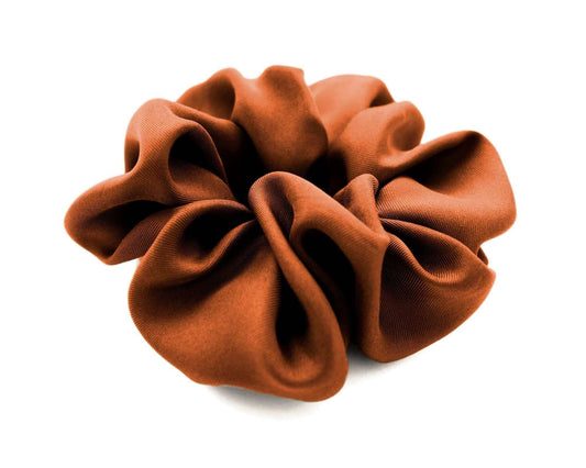Rust Orange, Silk Twill Scrunchie, Large, 100 % Silk, Sustainable Luxury, Eco-Friendly Fabric