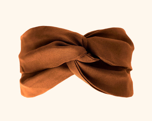 Rust Orange, Silk Twill, Turban Headband, 100% Silk, Sustainable Luxury, Twist Headband, Eco-Friendly Fabric