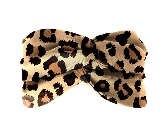Animal Print, Silk Twill, Leopard Print, Turban Headband, 100% Silk, Sustainable Luxury, Twist Headband, Eco-Friendly Fabric