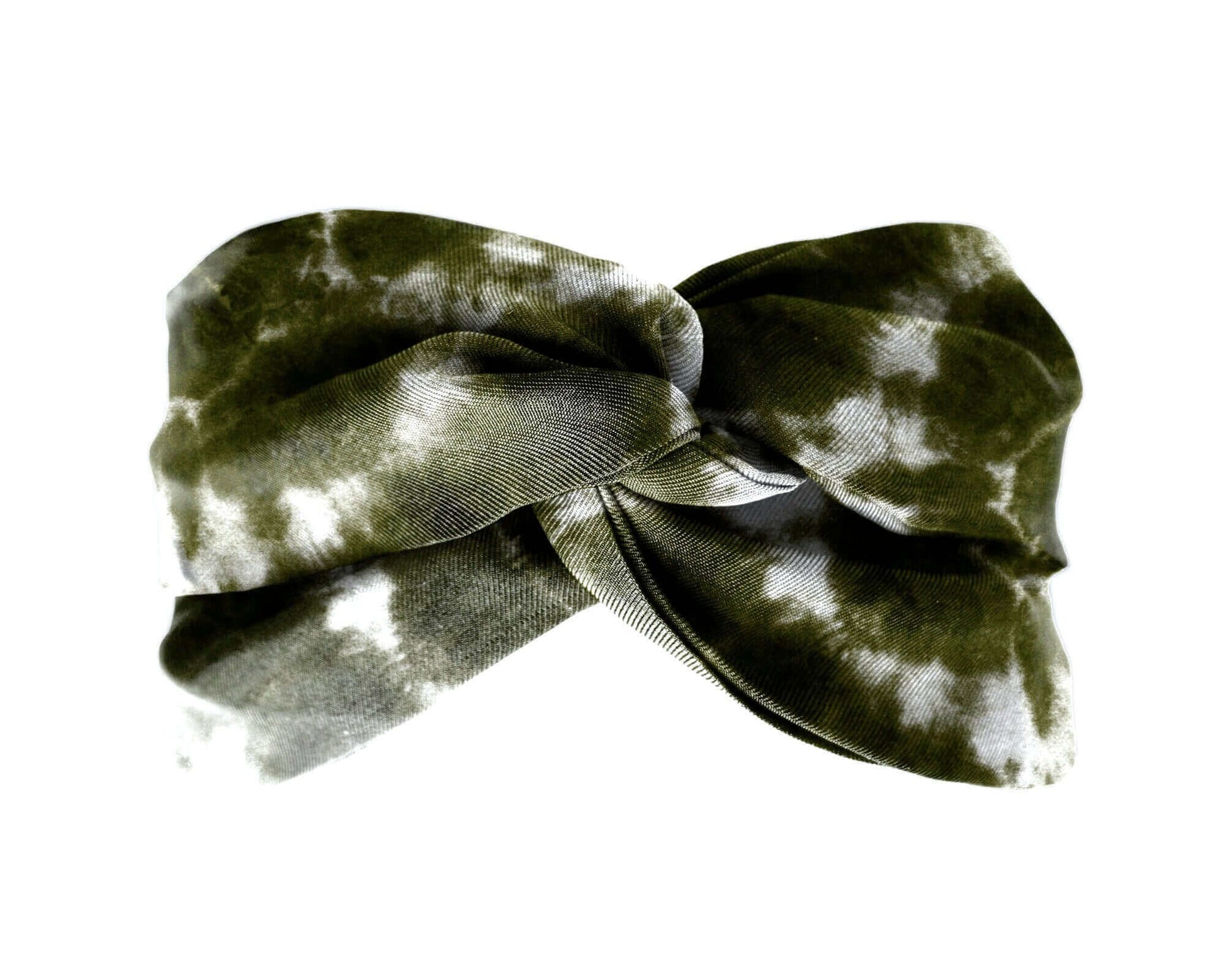Tie Dye, Silk Twill, Turban Headband, Olive Khaki, 100% Silk, Sustainable Luxury, Twist Headband, Eco-Friendly Fabric