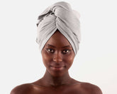 T-shirt Hair Towel Wrap Heathered Gray Full