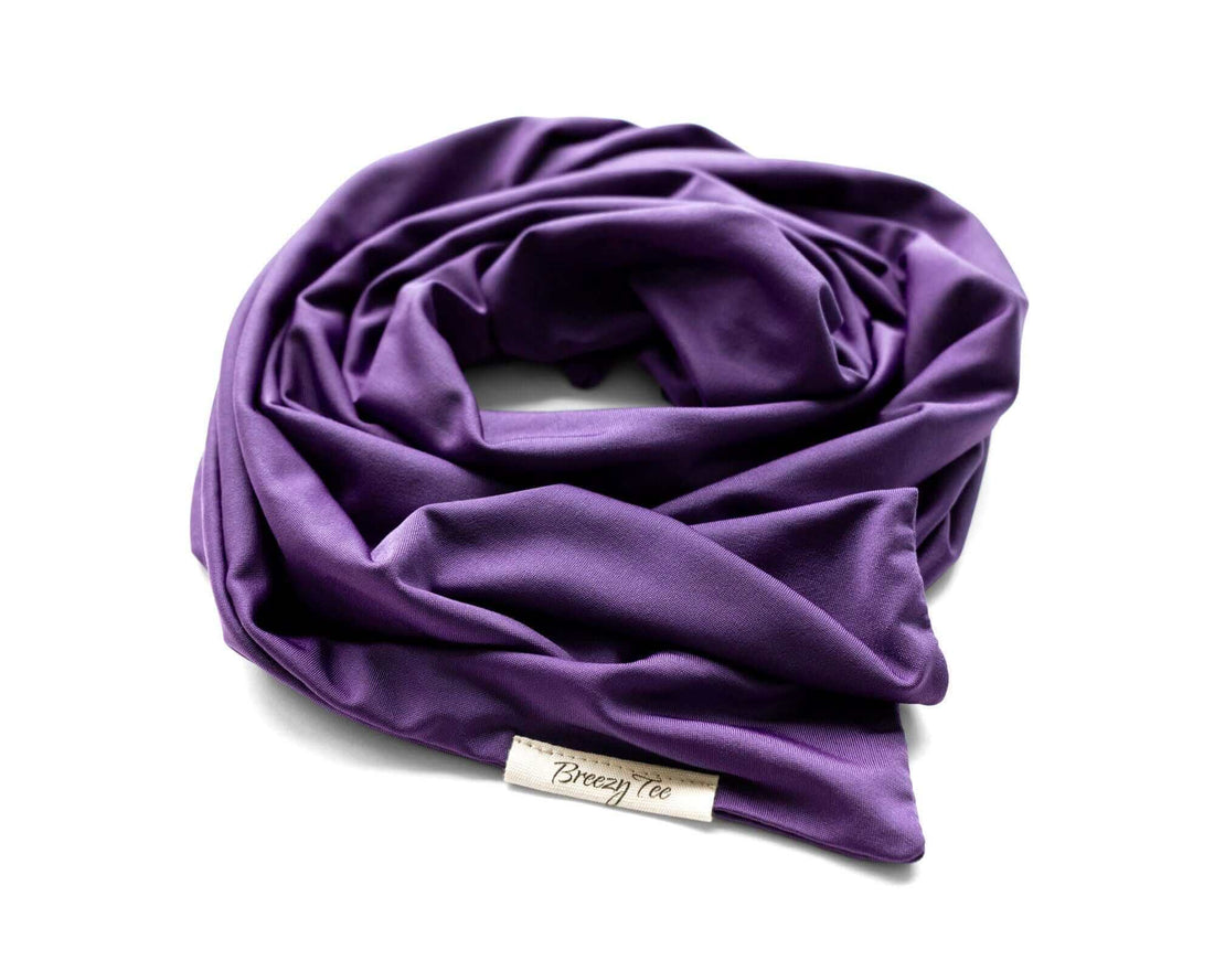 Purple Boho Head Wrap Wide Hair Wrap