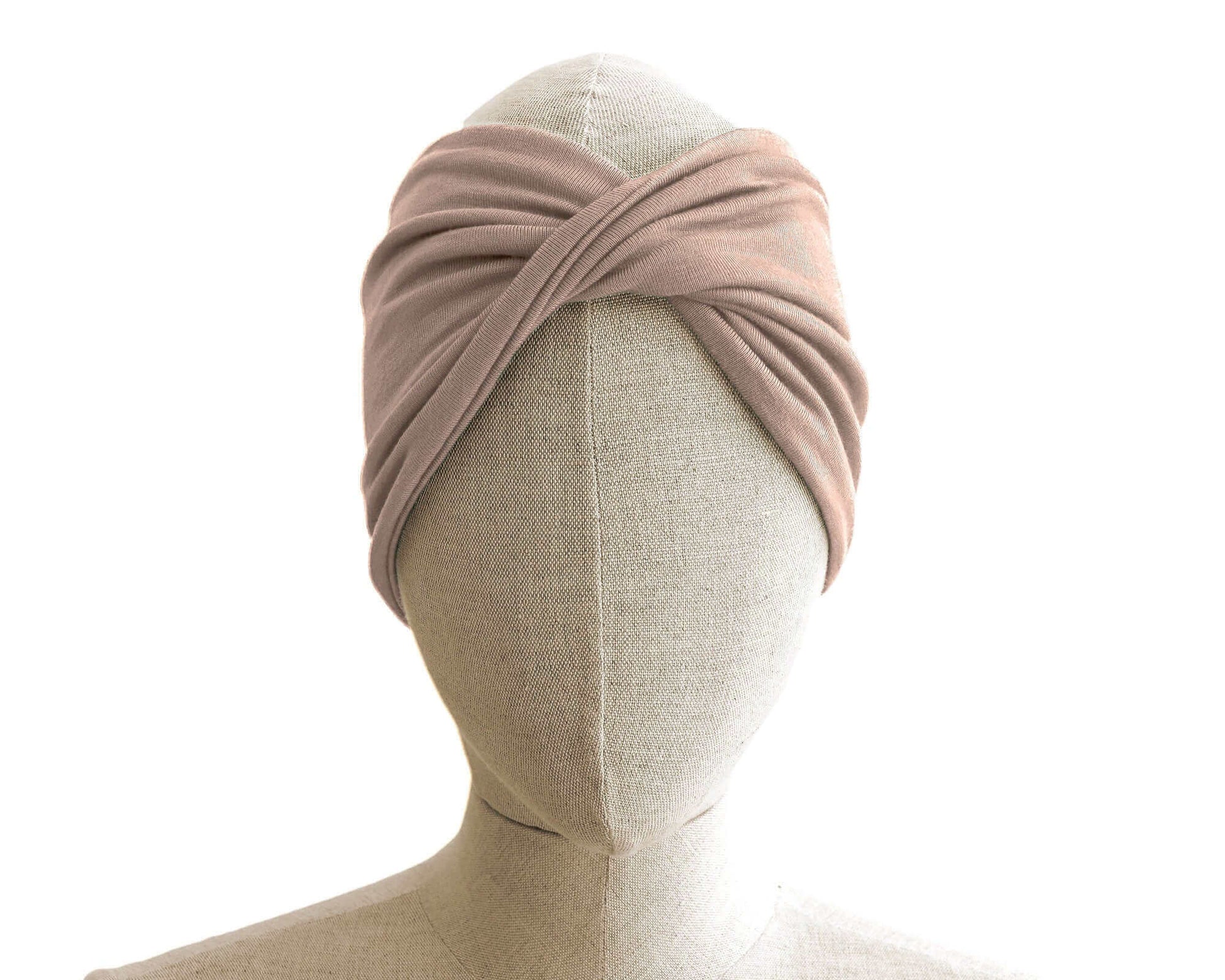 Cocoa Blush, Twist, Stretch Headband , 95% Viscose Fabric (wood pulp)