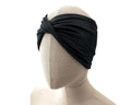 Black, Twist Stretch Headband, 95% Viscose Material (wood pulp)