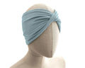 Sky Blue, Twist Stretch Headband, Viscose Fabric (wood pulp) Mix