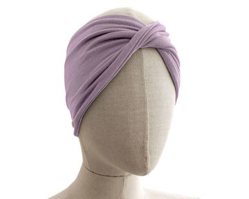 Lilac, Twist Stretch Headband, Viscose Fabric (wood pulp) Mix
