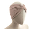 Cocoa Blush, Twist, Stretch Headband , 95% Viscose Fabric (wood pulp)