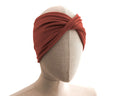 Rust Orange, Twist Stretch Headband, 95% Viscose Material (wood pulp)