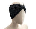 Black, Twist Stretch Headband, 95% Viscose Material (wood pulp)