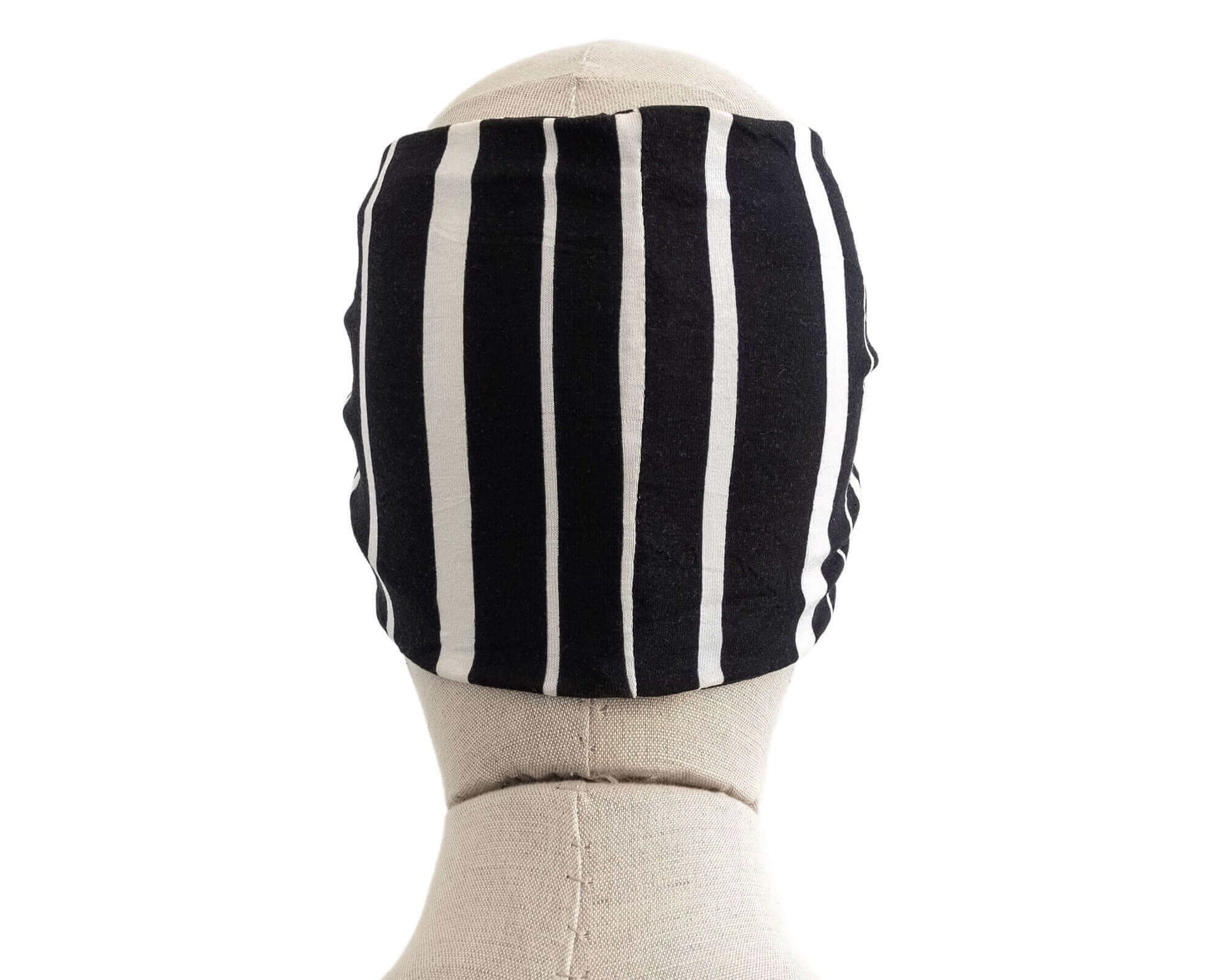 Black & White, Twist Stretch Headband, Stripe Headband, Viscose Fabric (wood pulp) Mix