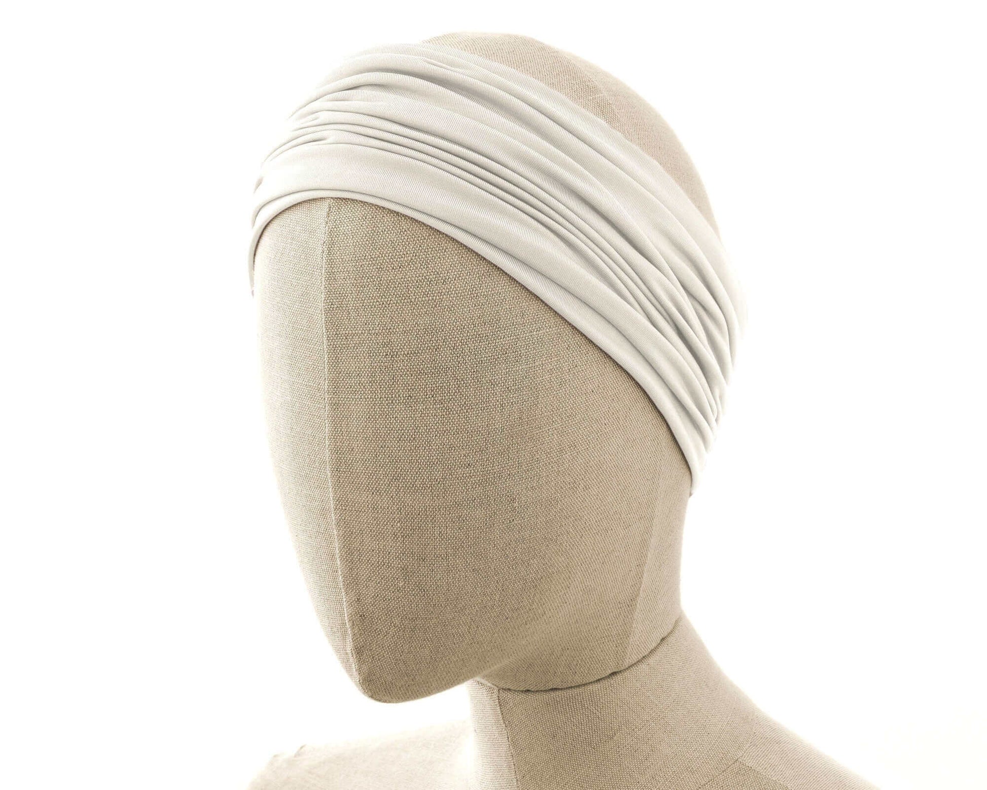 Ivory White, Boho Headband, Multipurpose, Extra Wide