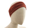 Terracotta, Boho Headband, Multipurpose, Extra Wide, Rust Orange