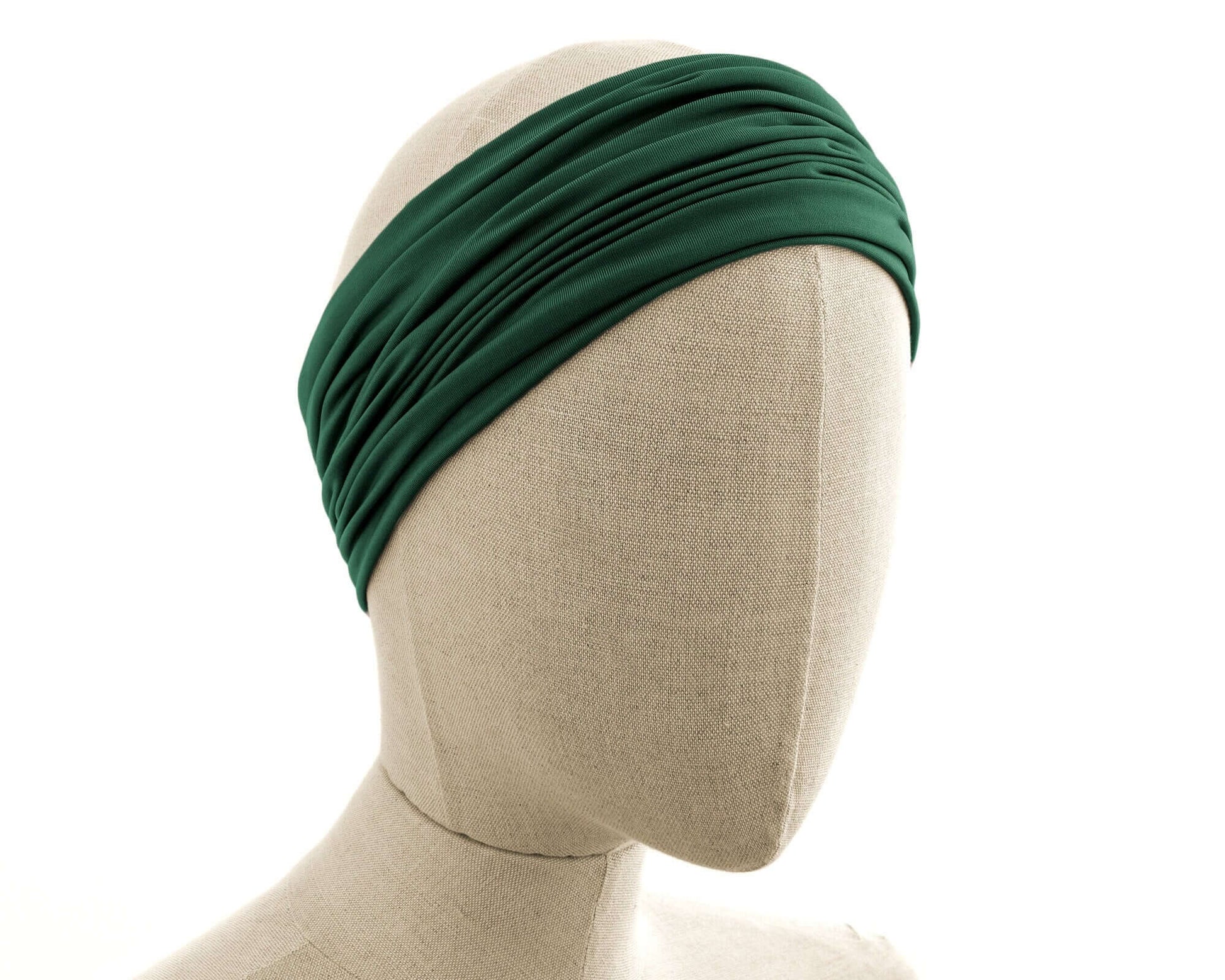 Emerald Boho Headband, Multipurpose, Extra Wide