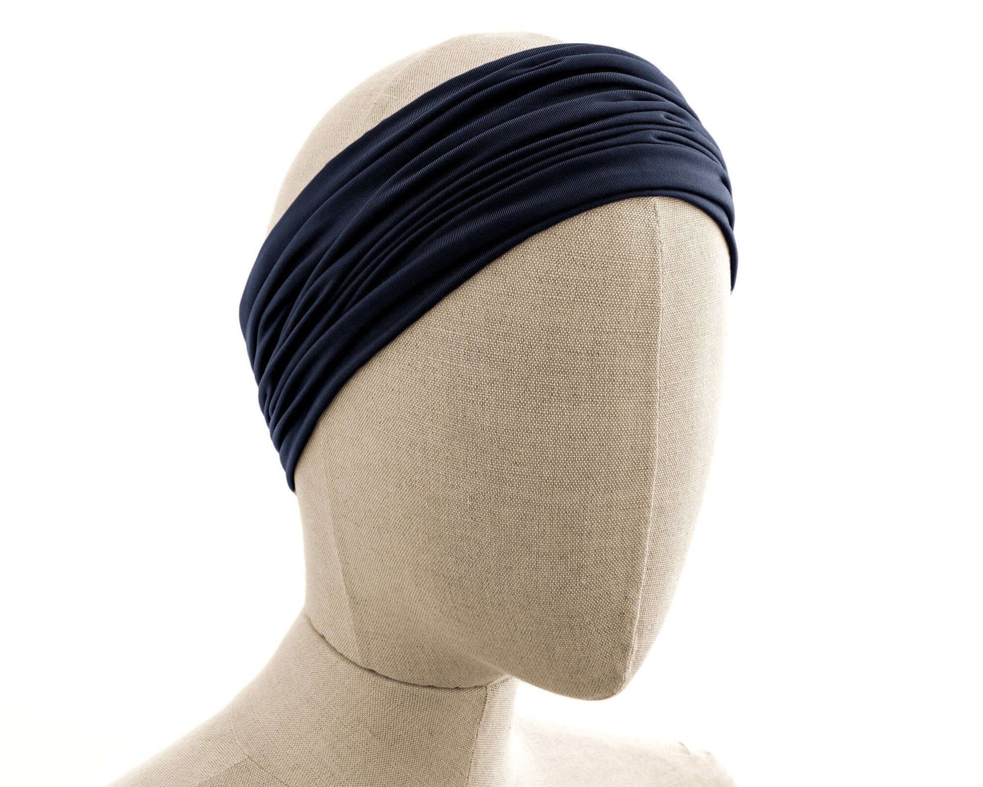 Navy Blue, Boho Headband, Multipurpose, Extra Wide