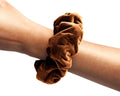 Burnt Orange, Velvet Scrunchie, Large, Organic Eco Elastic