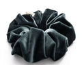 Blue Gray, Velvet Scrunchie, Large, Organic Eco Elastic