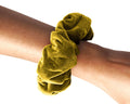 Yellow Chartreuse, Velvet Scrunchie, Large, Organic Eco Elastic