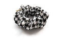 Houndstooth , Velvet Scrunchie, Large, Organic Eco Elastic